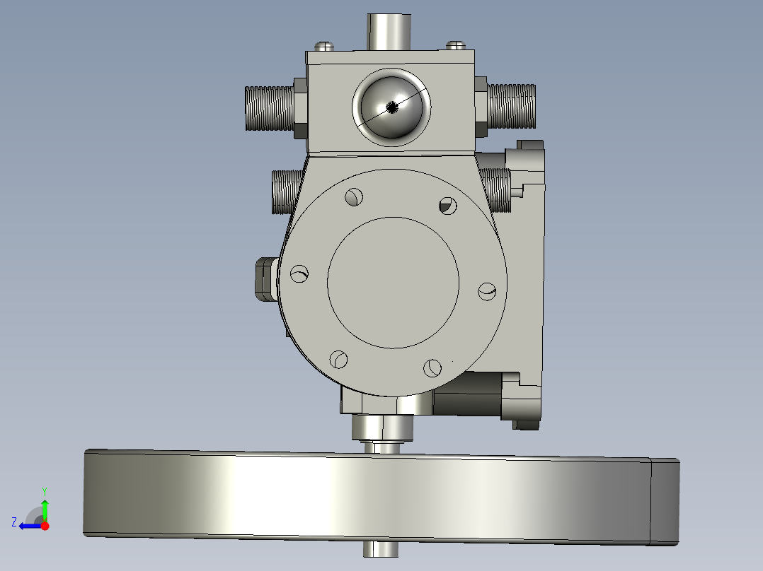 蒸汽机steam-engine-146831-模型格式为 stp右视图