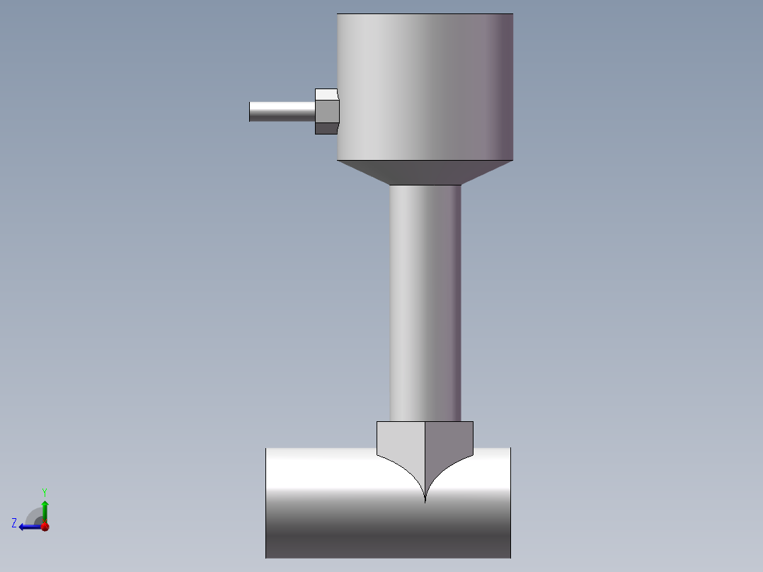 电子涡流流量传感器DN15（防爆）右视图