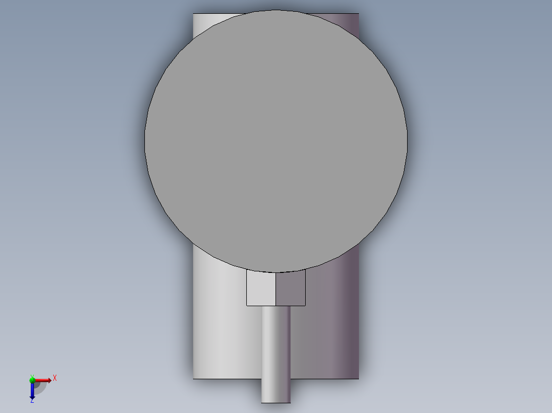 电子涡流流量传感器DN15（防爆）俯视图