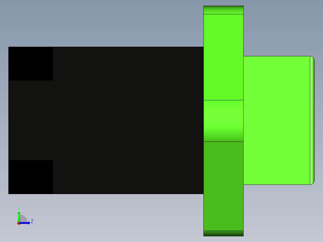 机器启动和停止按钮。左视图