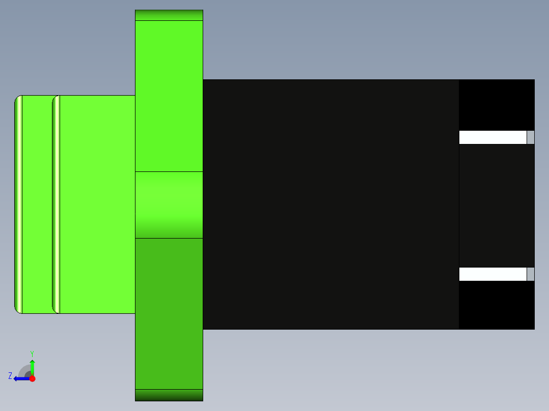 机器启动和停止按钮。右视图