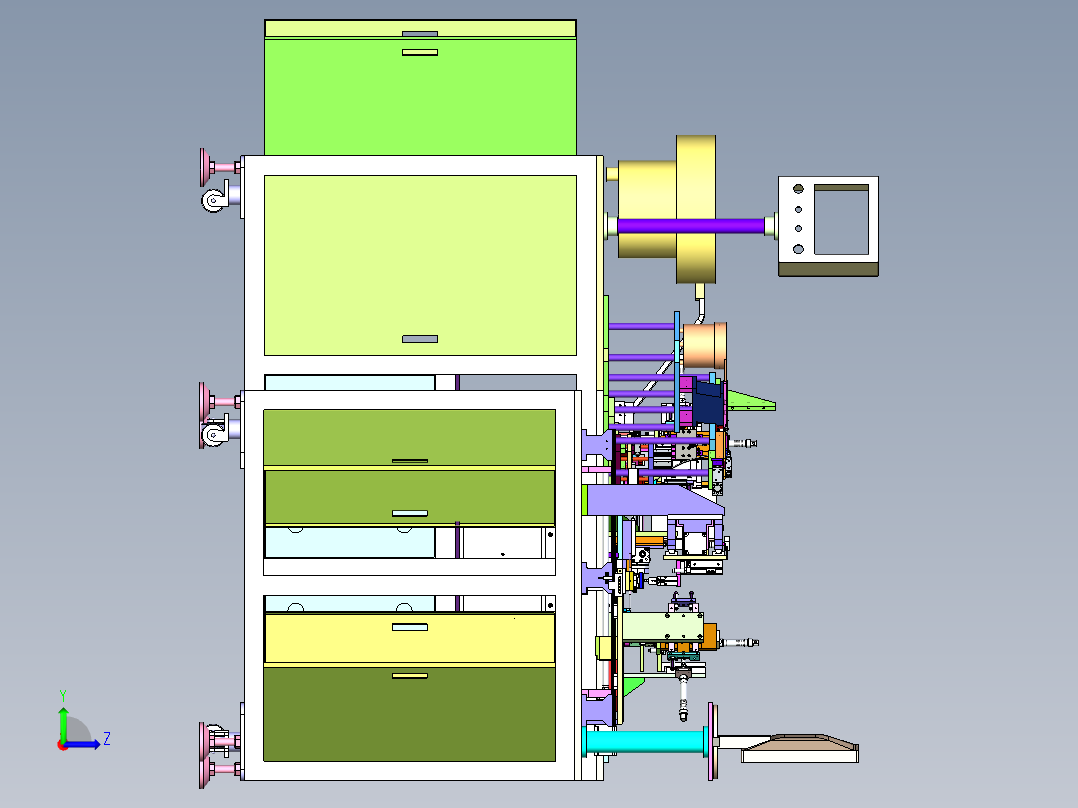 自动化马达组件焊接机左视图