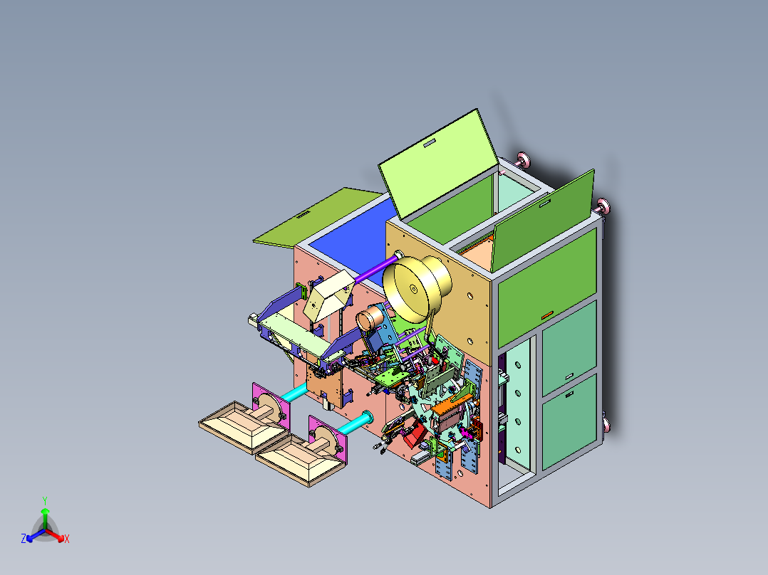 自动化马达组件焊接机正等轴测图