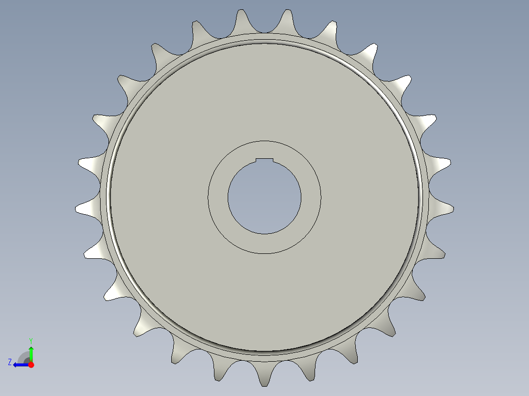 单排链轮10A-251(3)右视图