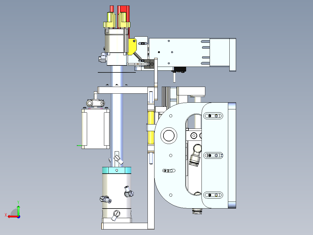 浮动段差自动归零模组后视图