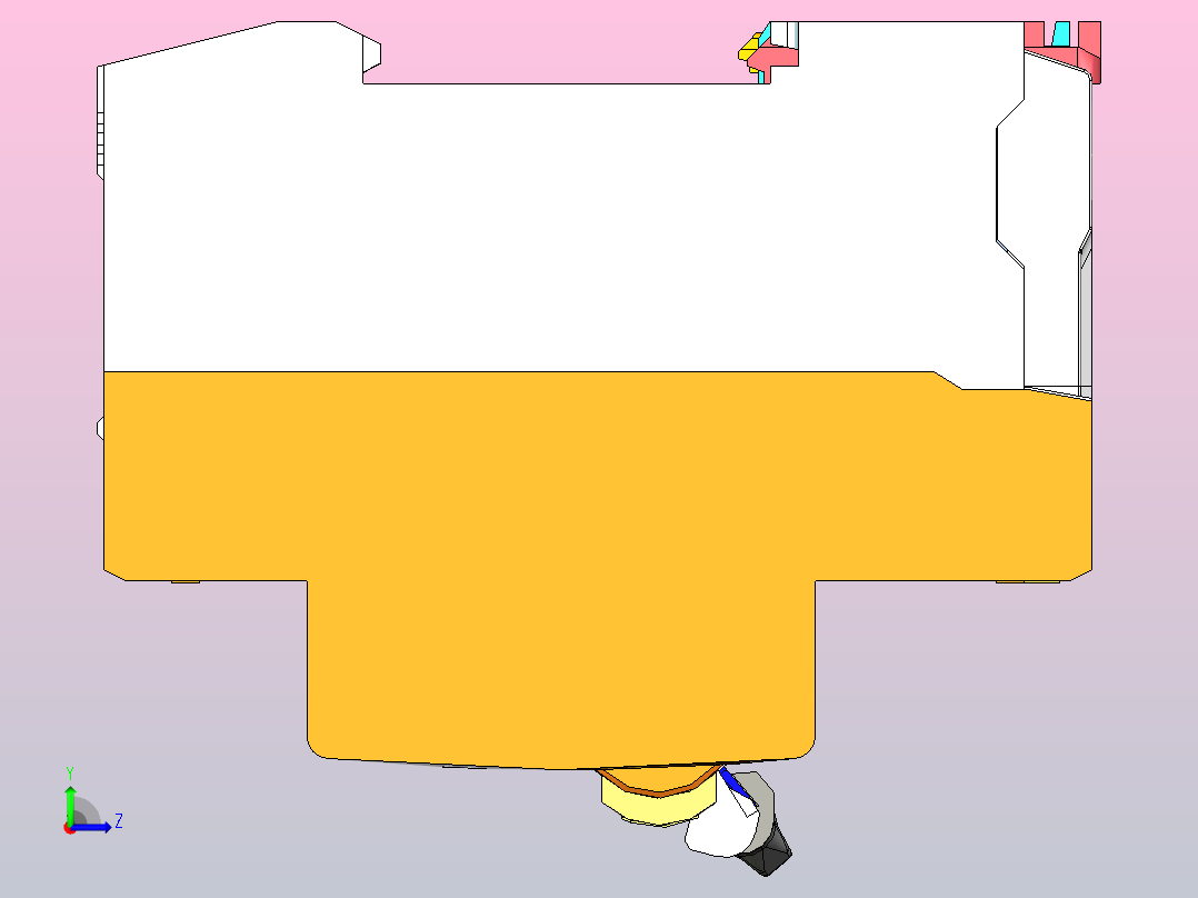 NB1LE-63 3P&amp;N剩余电流动作断路器三维模型202307左视图