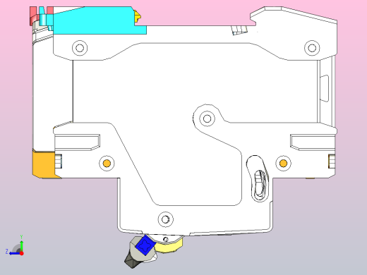 NB1LE-63 3P&amp;N剩余电流动作断路器三维模型202307右视缩略图