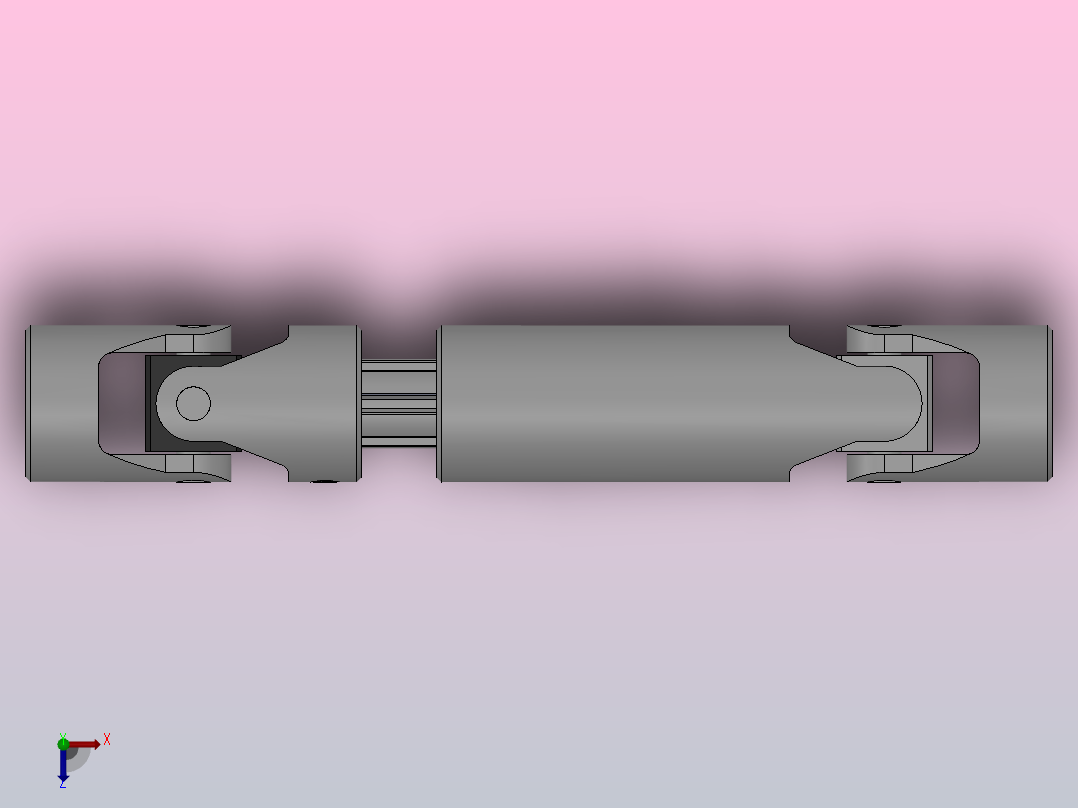 万向联轴器WSP05-PB-Y14-Y14-200／260 (1)WSP型可伸缩小型十字轴万向联轴器俯视图