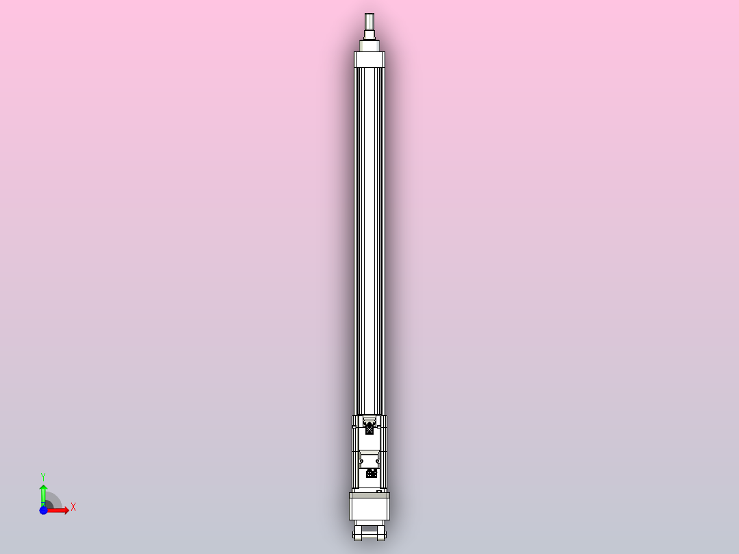 轻载电动缸TPA-ESR40-1210C-L600-MR-CB-W-P40-C3前视图
