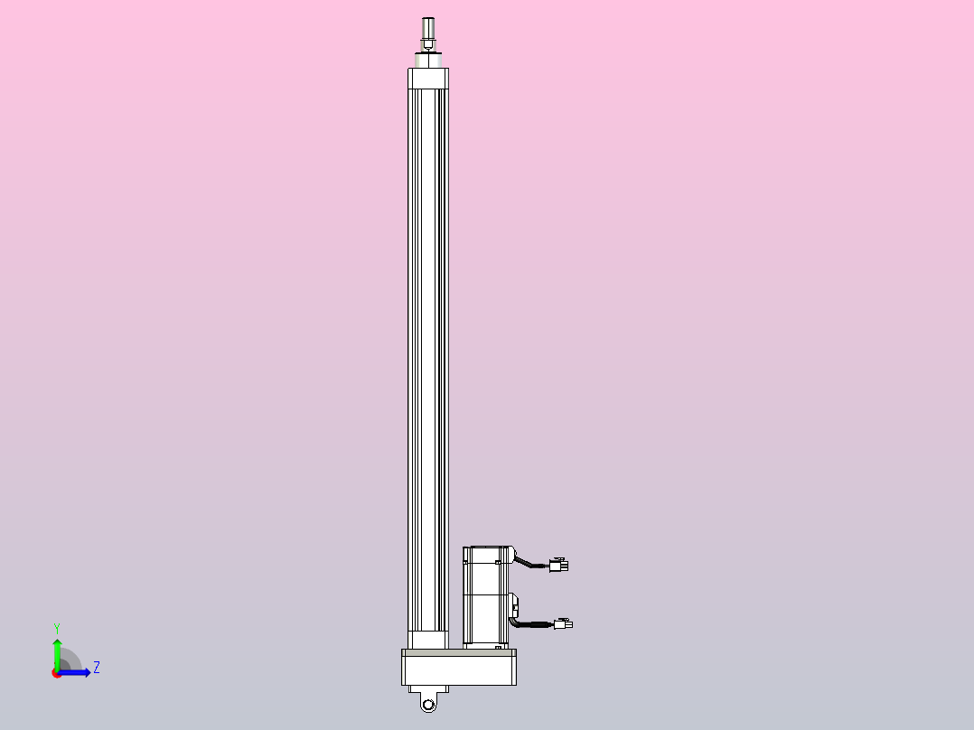 轻载电动缸TPA-ESR40-1210C-L600-MR-CB-W-P40-C3左视图