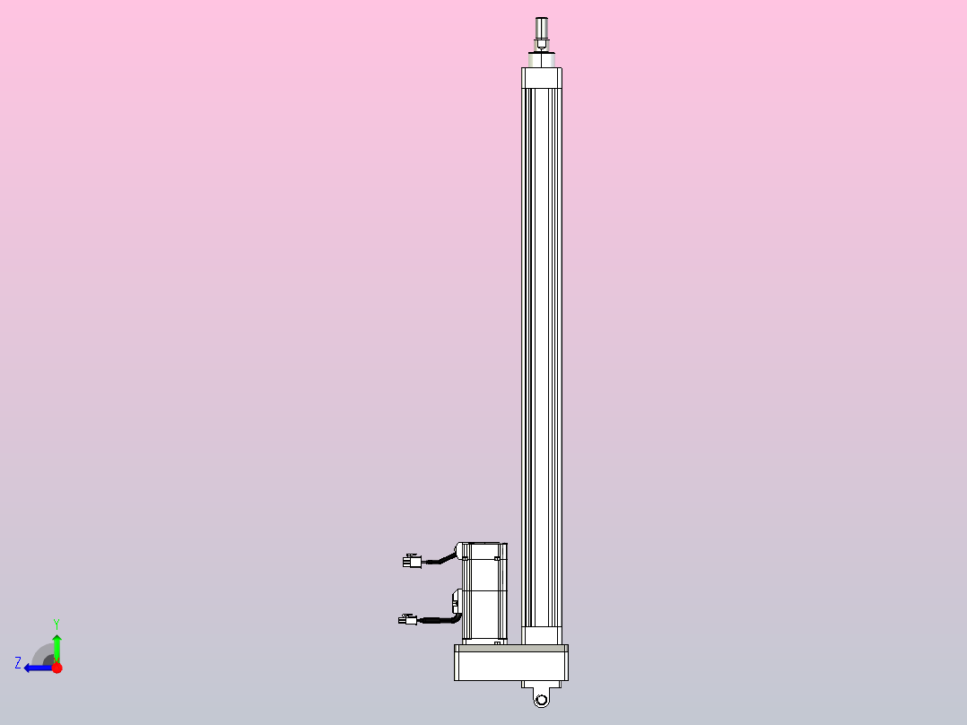 轻载电动缸TPA-ESR40-1210C-L600-MR-CB-W-P40-C3右视图