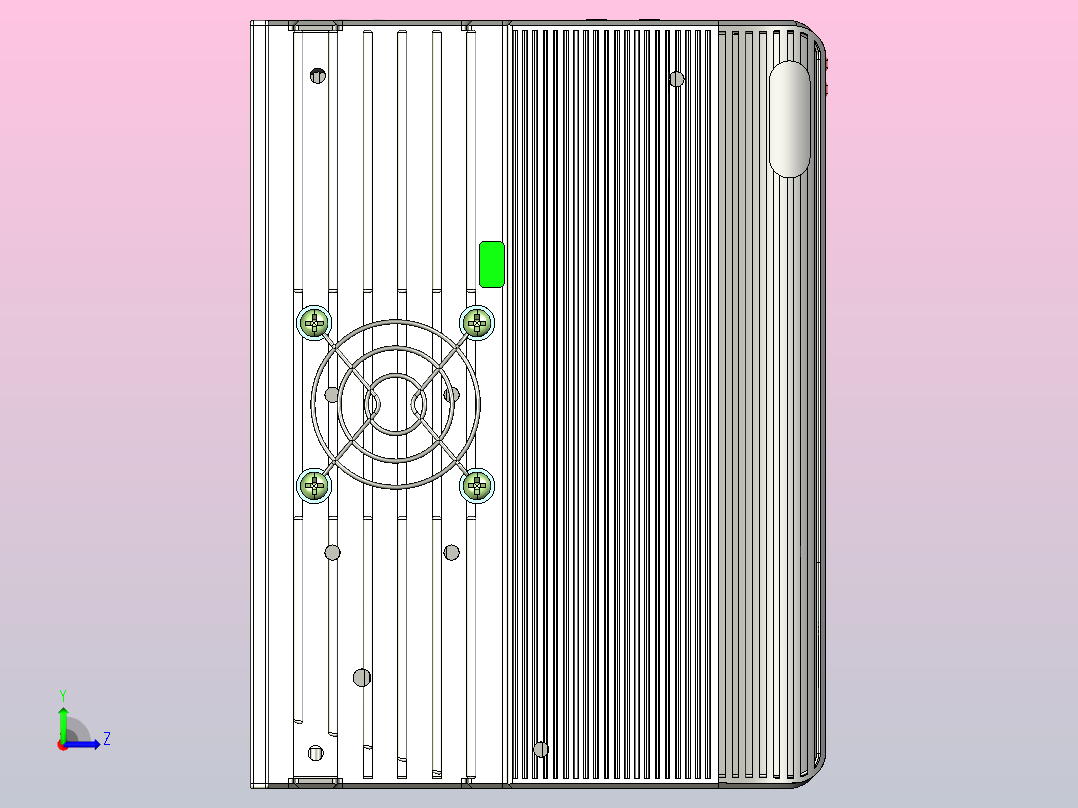 闭环步进电机与驱动器CL3-EC808AC_3D模型左视图