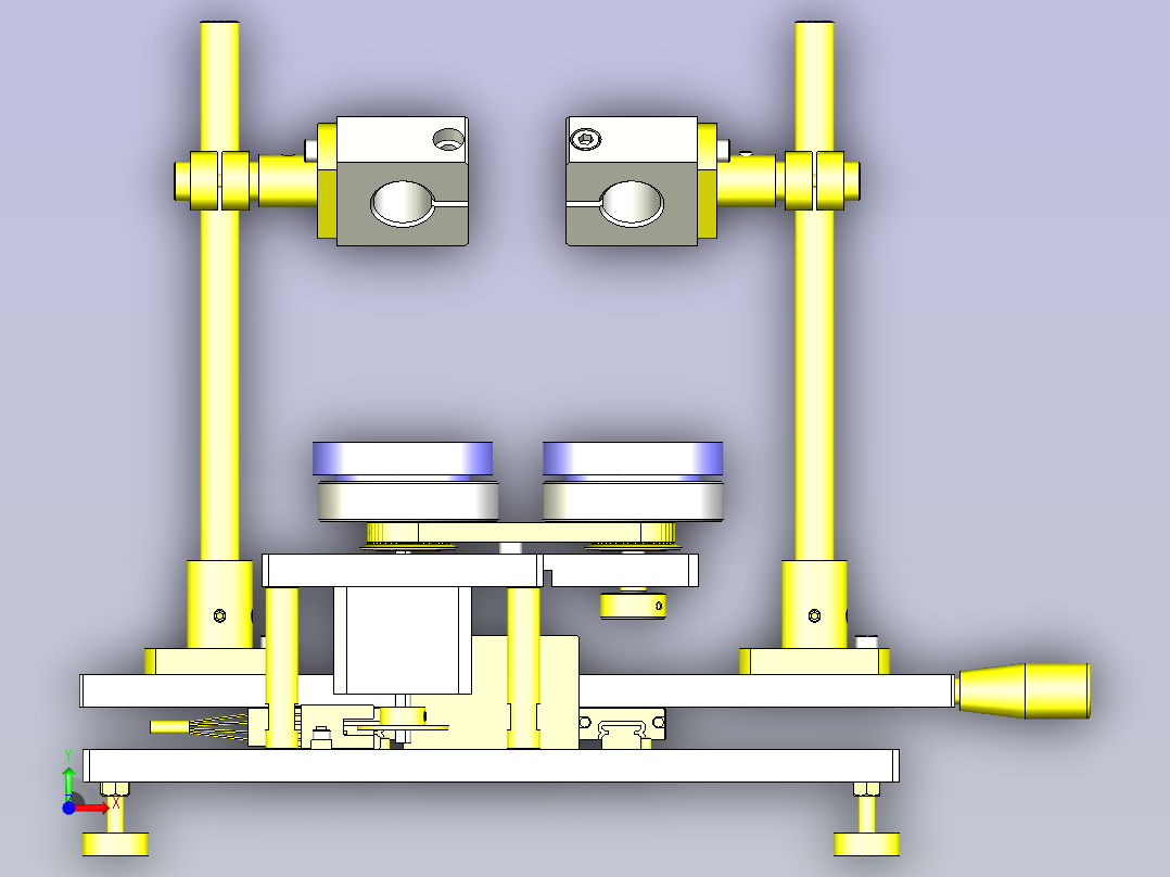 一种液体涂抹夹具3D图纸前视图
