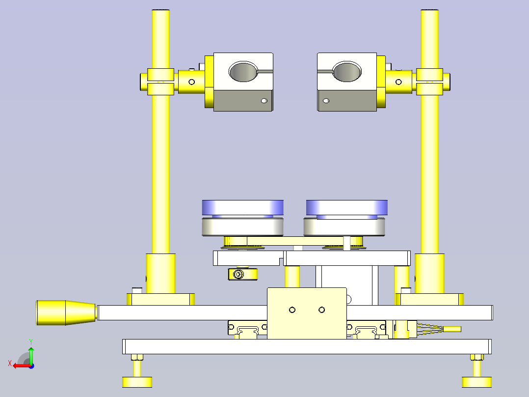 一种液体涂抹夹具3D图纸后视图