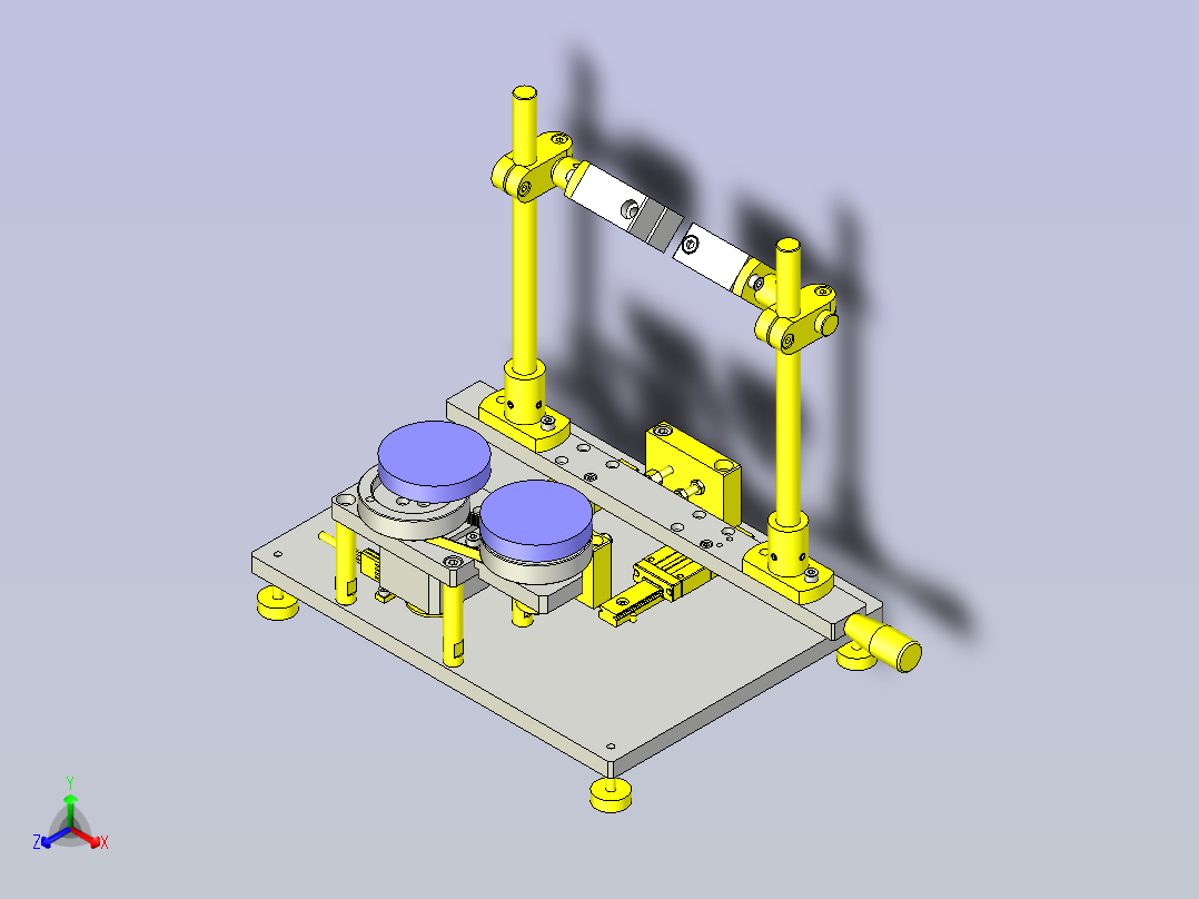 一种液体涂抹夹具3D图纸正等轴测图