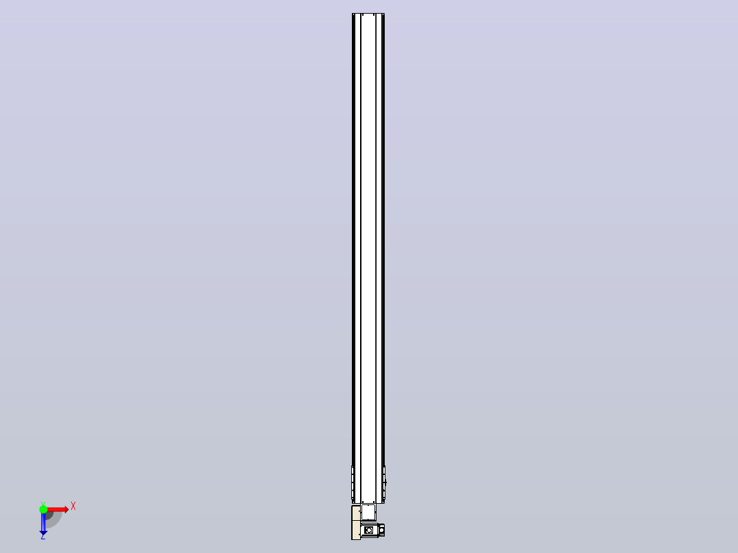 皮带直线轴半封闭可选导轨TPA-HNB-220D-176-L2950-ML-Y-P1K-N3俯视图