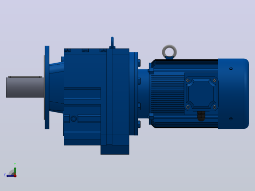 RF147法兰轴伸式安装斜齿轮减速机RF147-Y22-4P-180L-M1-0°-Φ450右视缩略图