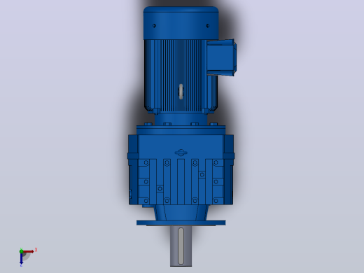 RF147法兰轴伸式安装斜齿轮减速机RF147-Y22-4P-180L-M1-0°-Φ450俯视缩略图