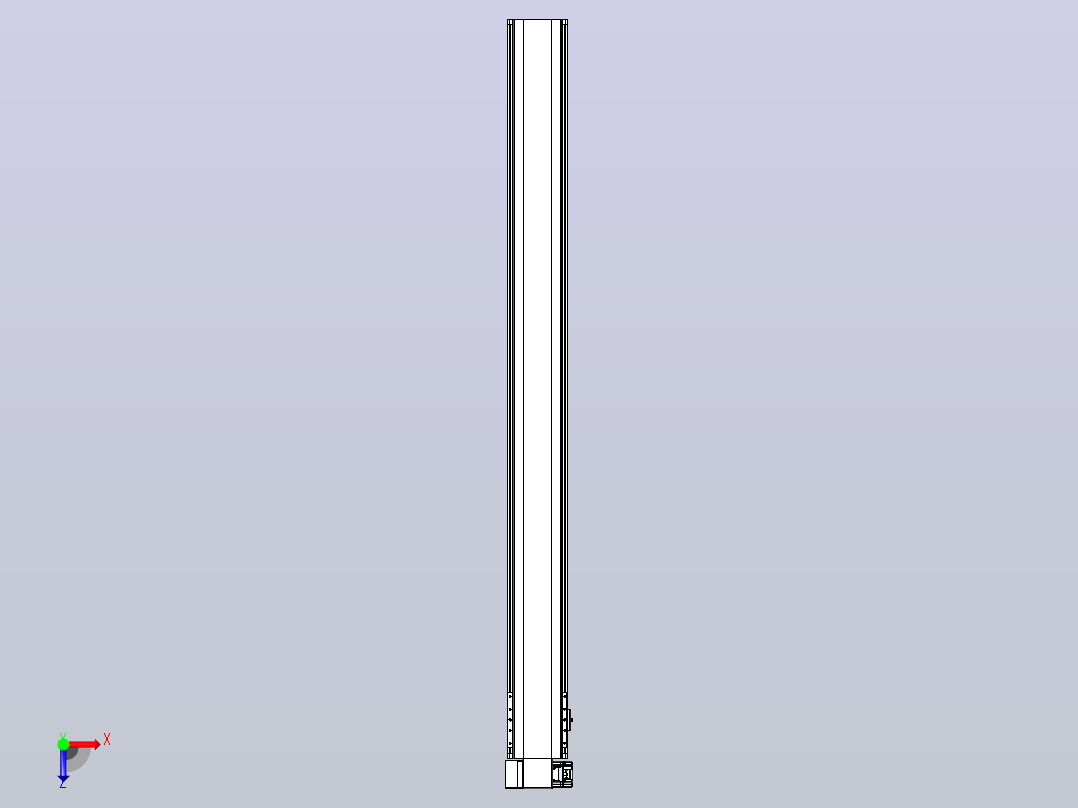 皮带直线轴半封闭可选导轨TPA-HNB-140D-120-L1500-LP-Y-P40-N3俯视图