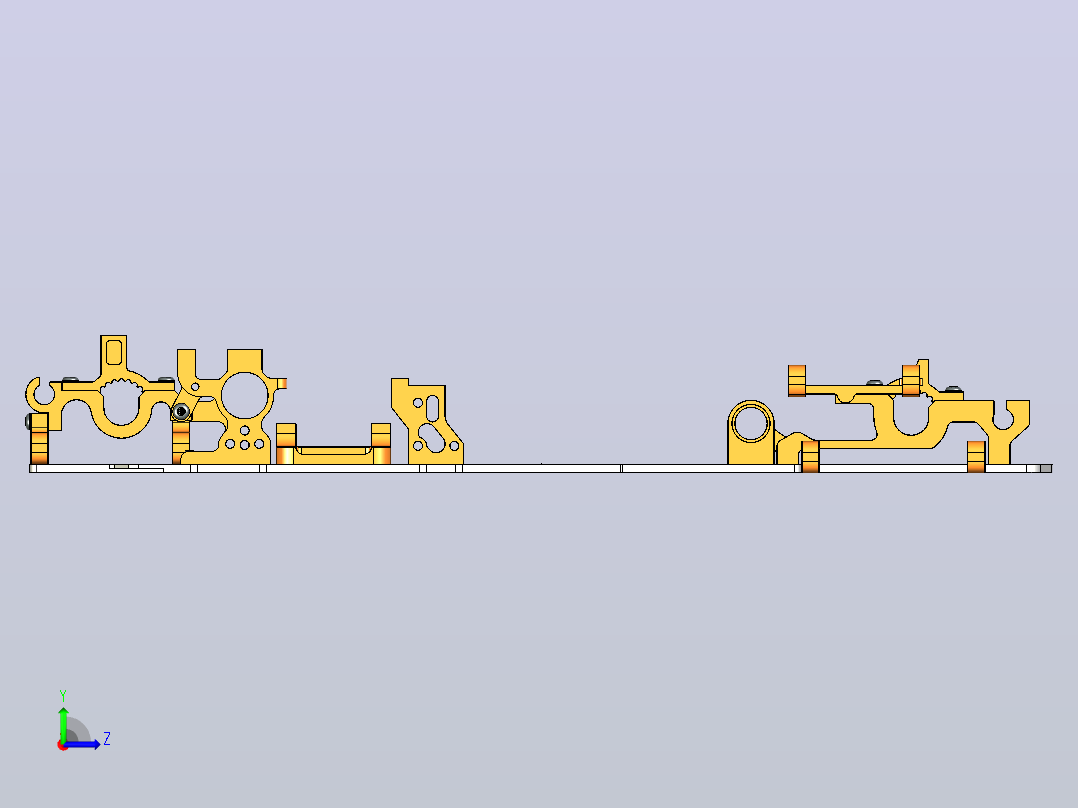 遥控汽车1-10安装底盘左视图