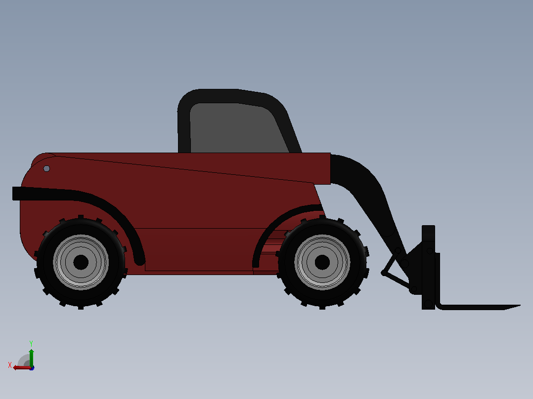 叉车（3D打印模型后视图