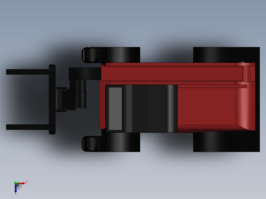 叉车（3D打印模型俯视图