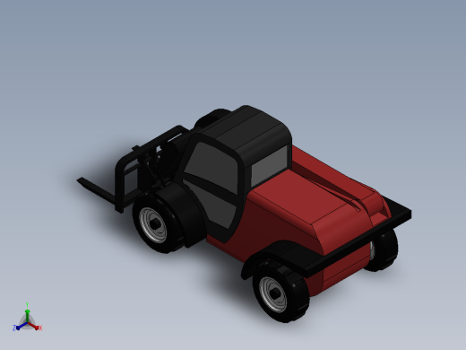 叉车（3D打印模型正等轴测缩略图