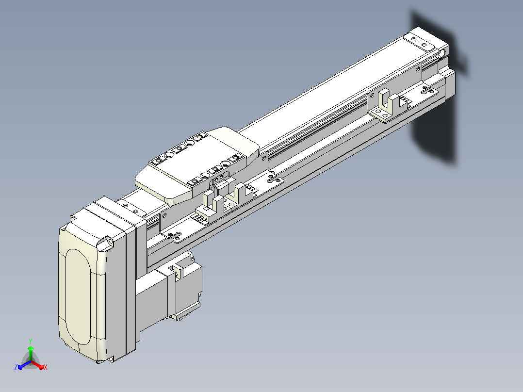 滚珠丝杠直线轴内置导轨TPA-GCR-40-1210C-L150-MP-M10-N3主视图