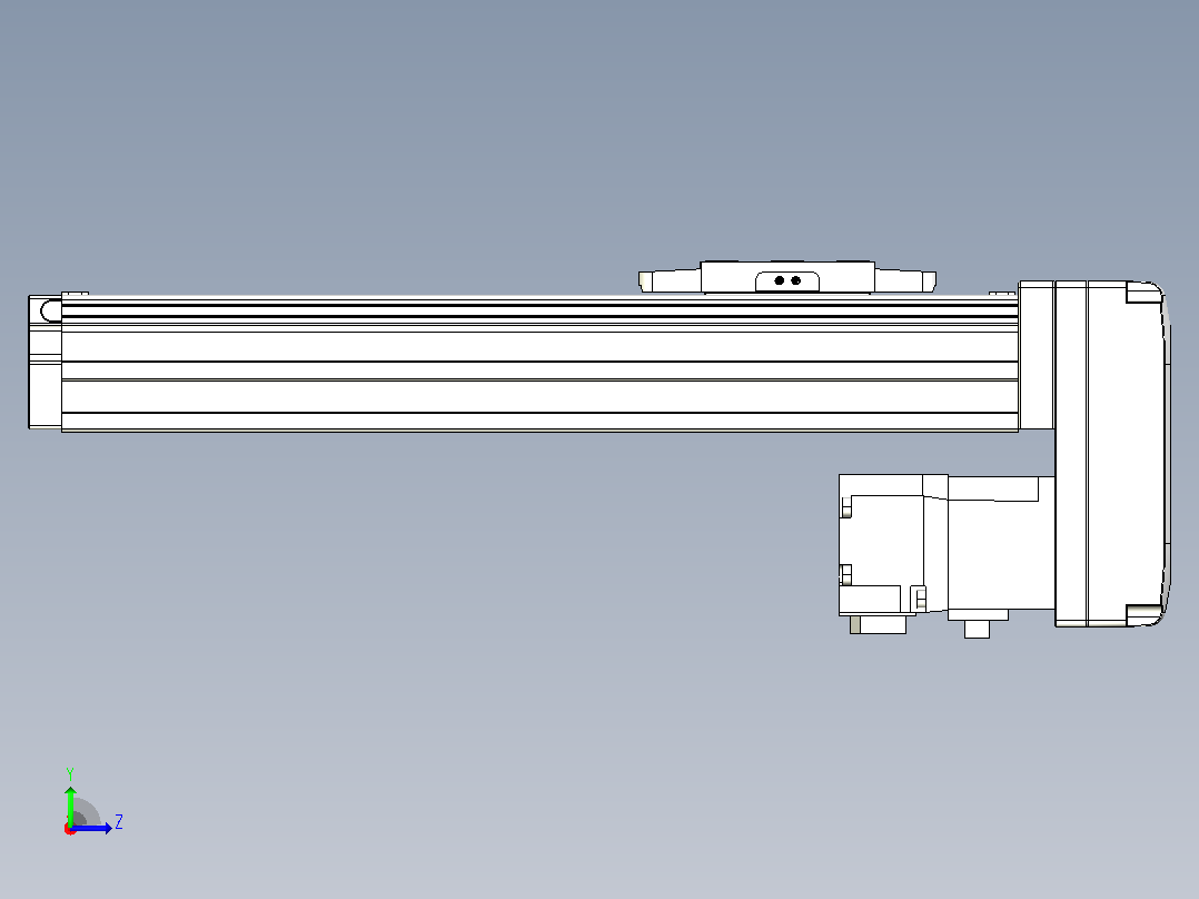 滚珠丝杠直线轴内置导轨TPA-GCR-40-1210C-L150-MP-M10-N3左视图