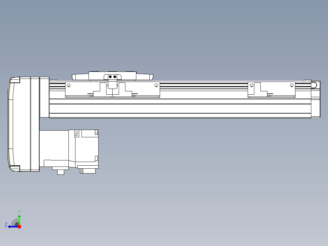 滚珠丝杠直线轴内置导轨TPA-GCR-40-1210C-L150-MP-M10-N3右视图