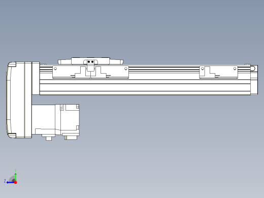 滚珠丝杠直线轴内置导轨TPA-GCR-40-1210C-L150-MP-M10-N3右视缩略图