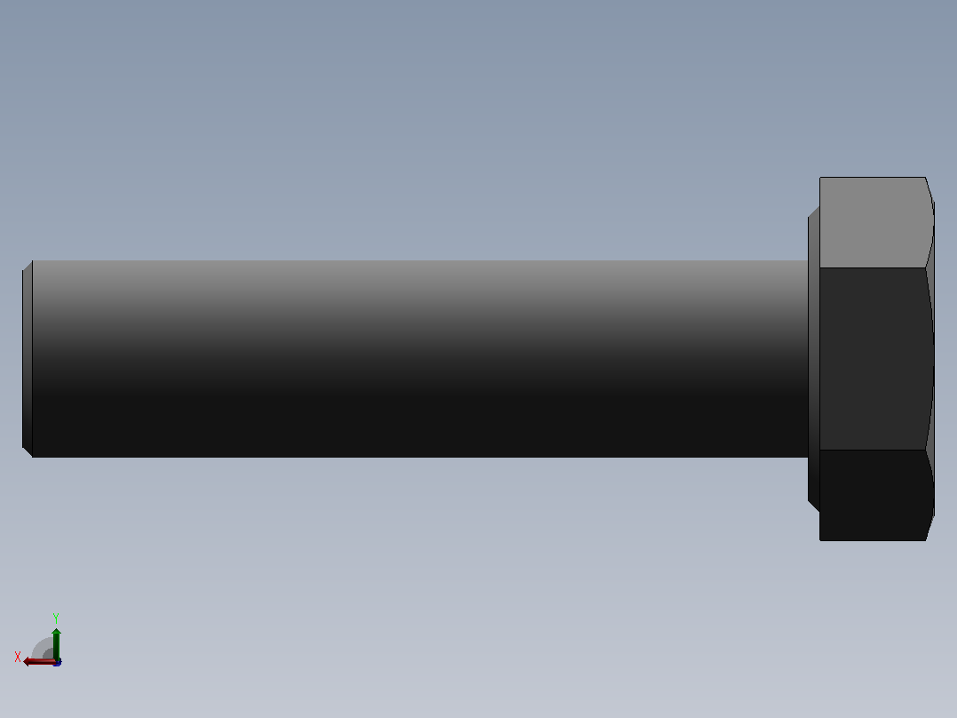 六角头螺栓M10×40左视图