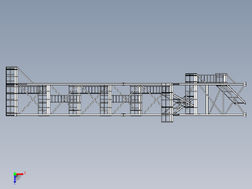 多层高空塔架3D数模图纸 STP格式俯视缩略图