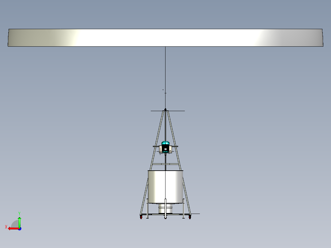 拌站3D模型后视图