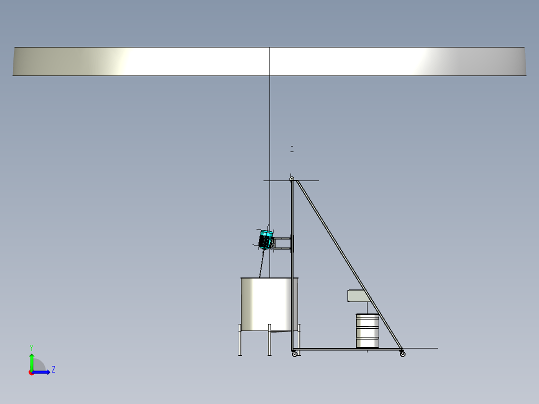 拌站3D模型左视图