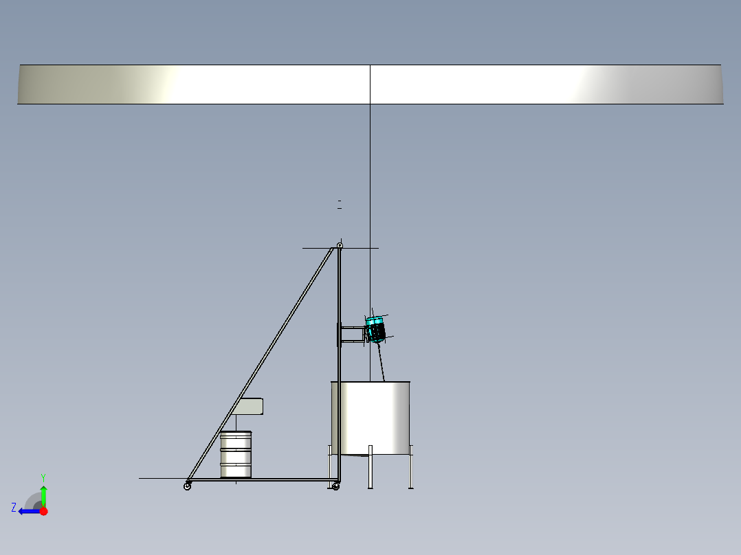 拌站3D模型右视图