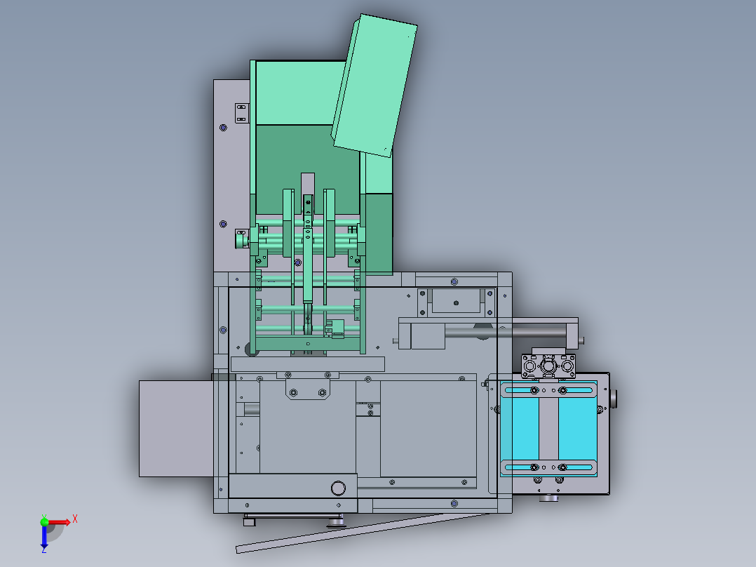 E518 自动发卡机俯视图
