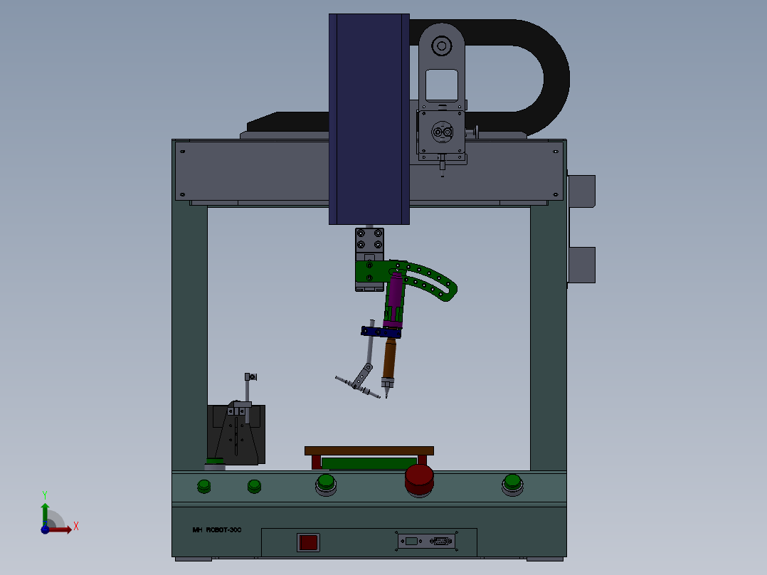 ZDH-HANX-001 三轴焊锡机 3D模型前视图
