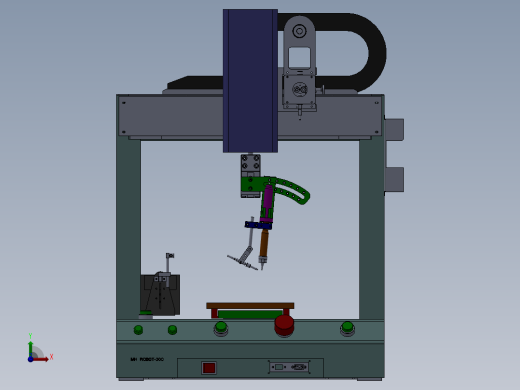 ZDH-HANX-001 三轴焊锡机 3D模型前视缩略图