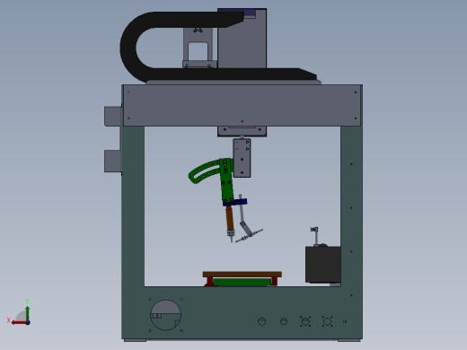 ZDH-HANX-001 三轴焊锡机 3D模型后视缩略图