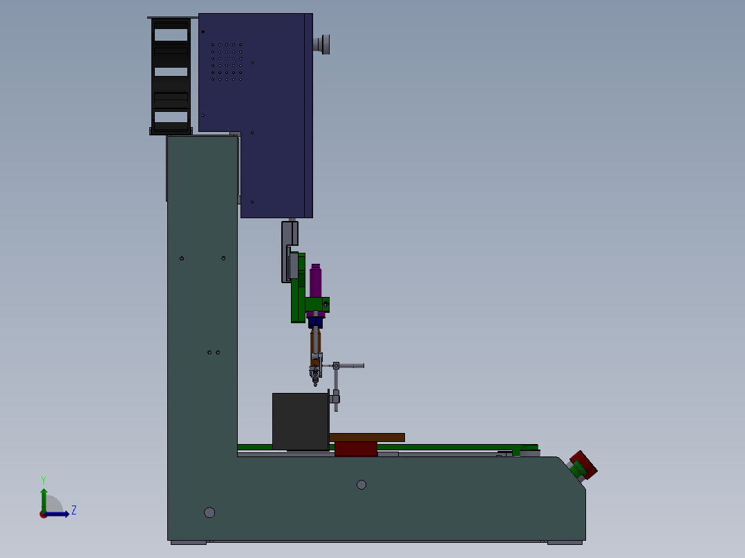 ZDH-HANX-001 三轴焊锡机 3D模型左视图