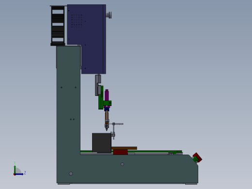 ZDH-HANX-001 三轴焊锡机 3D模型左视缩略图