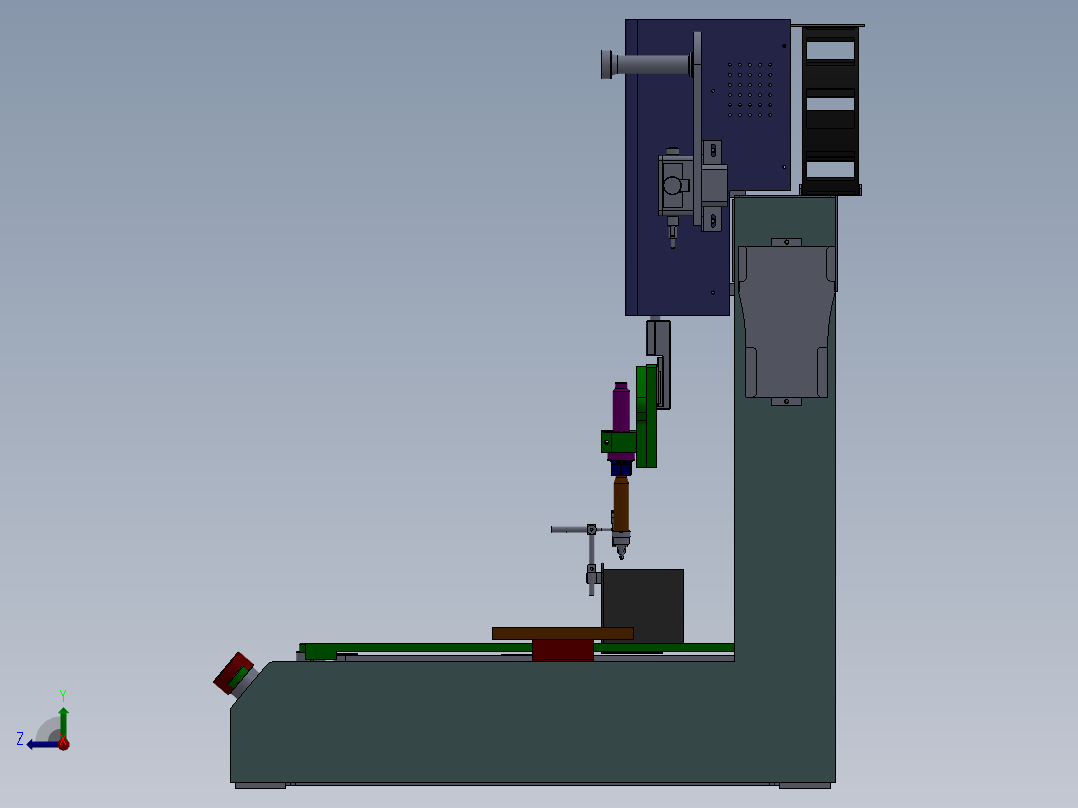 ZDH-HANX-001 三轴焊锡机 3D模型右视图