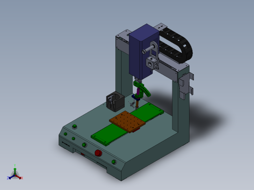 ZDH-HANX-001 三轴焊锡机 3D模型正等轴测缩略图
