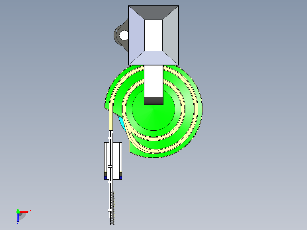 振动盘机构俯视图