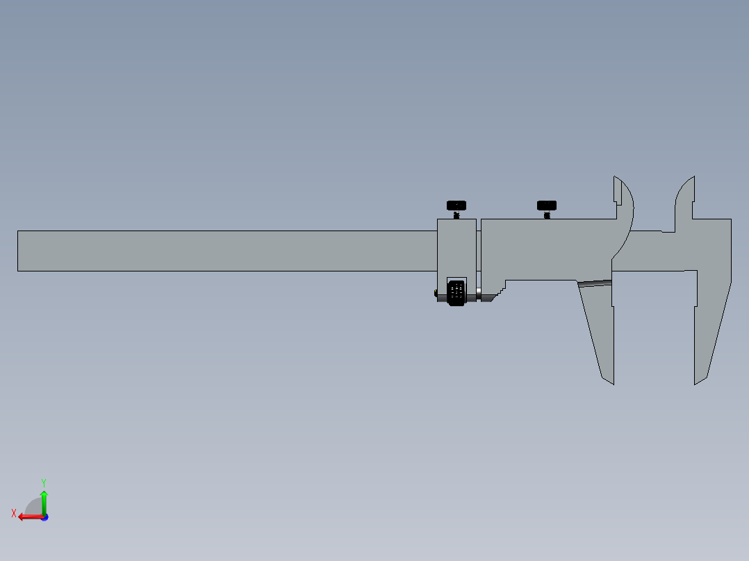 游标卡尺后视图