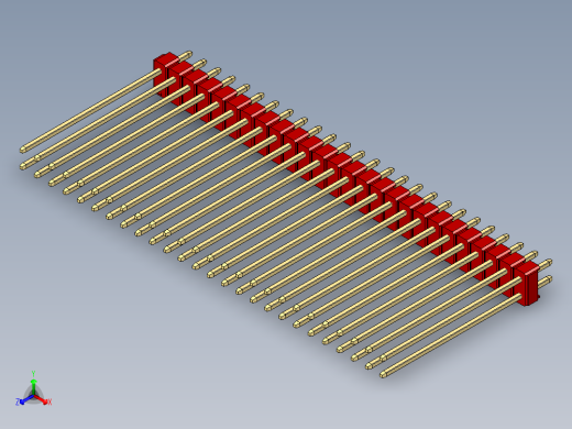彩色公头100mil（2.54mm）系列-DS1021_red_2x26p_100mil_Type43_rev1.0
