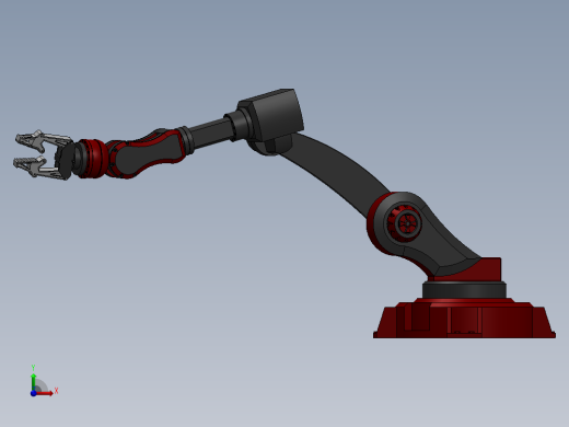 简易机械臂3D数模图纸 Solidworks设计前视缩略图