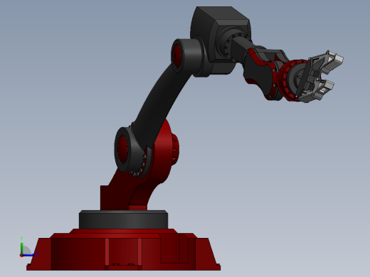 简易机械臂3D数模图纸 Solidworks设计左视缩略图