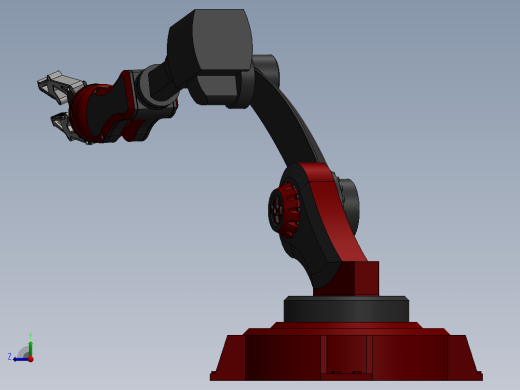 简易机械臂3D数模图纸 Solidworks设计右视缩略图